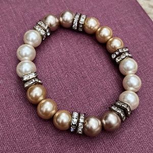 Pearl/diamond dress bracelet
